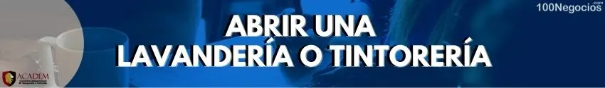 Abrir una lavandería o tintorería