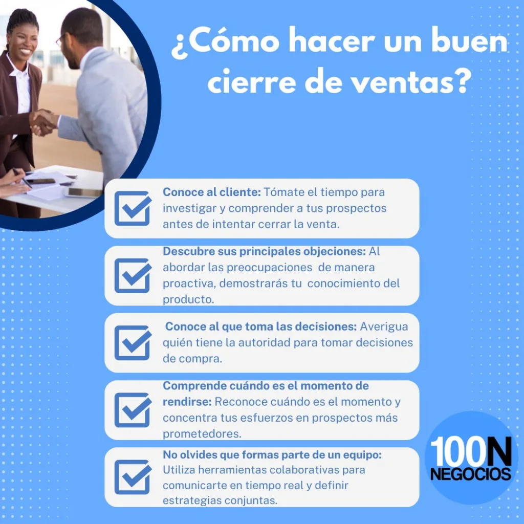 ¿Cómo hacer un buen cierre de ventas?