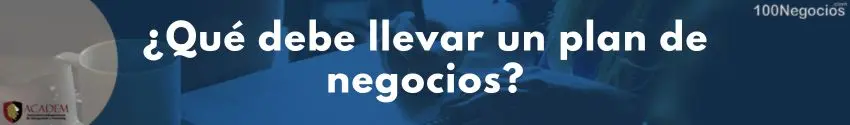 ¿Qué debe llevar un plan de negocios?